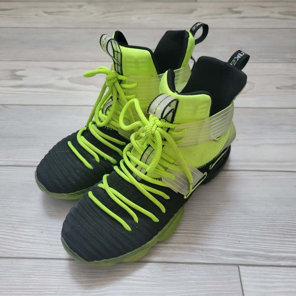 VITIKE Kids Basketball High-Top Athletic Sneakers in Neon Green and Black